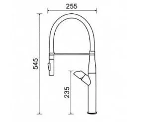 bản vẽ kỹ thuật Vòi rửa bát nóng lạnh Geler GL 3059 