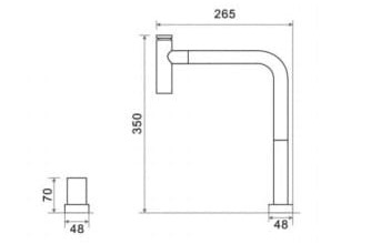 bản vẽ kỹ thuật Vòi rửa bát nóng lạnh Geler GL 3054