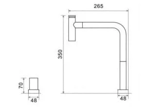 bản vẽ kỹ thuật Vòi rửa bát nóng lạnh Geler GL 3054