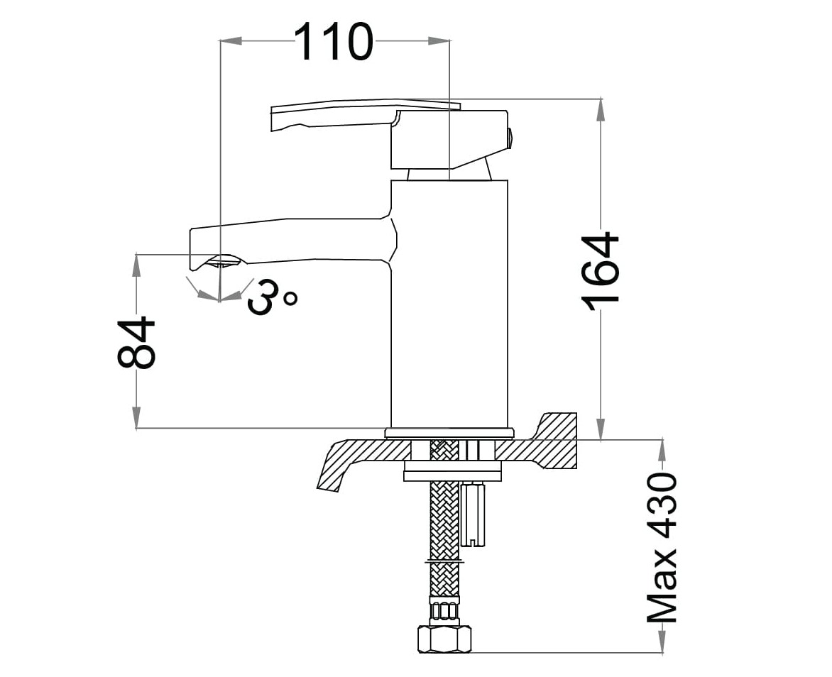 Bản vẽ vòi Caesar B540CU