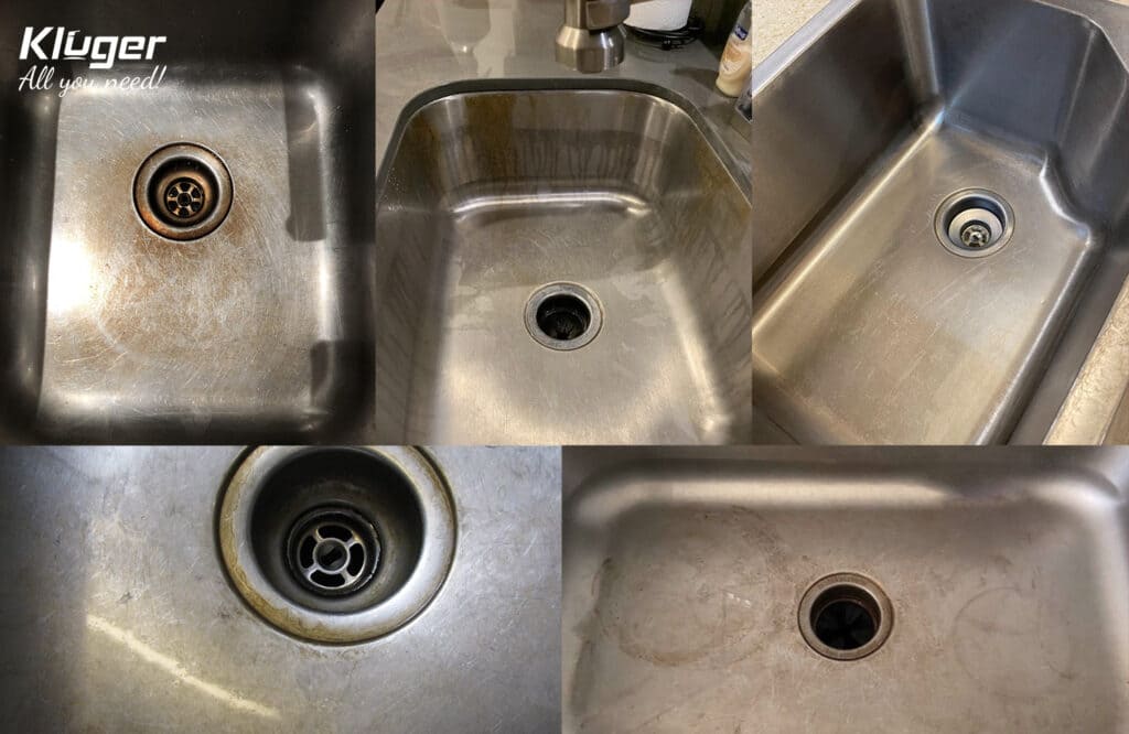 Bề mặt bồn rửa bị oxy hóa, ố vàng hoặc trầy xước quá mức