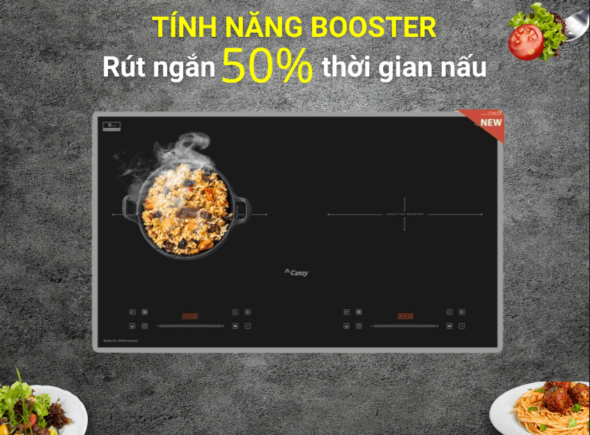 Bếp từ canzy chế độ nấu nhanh 