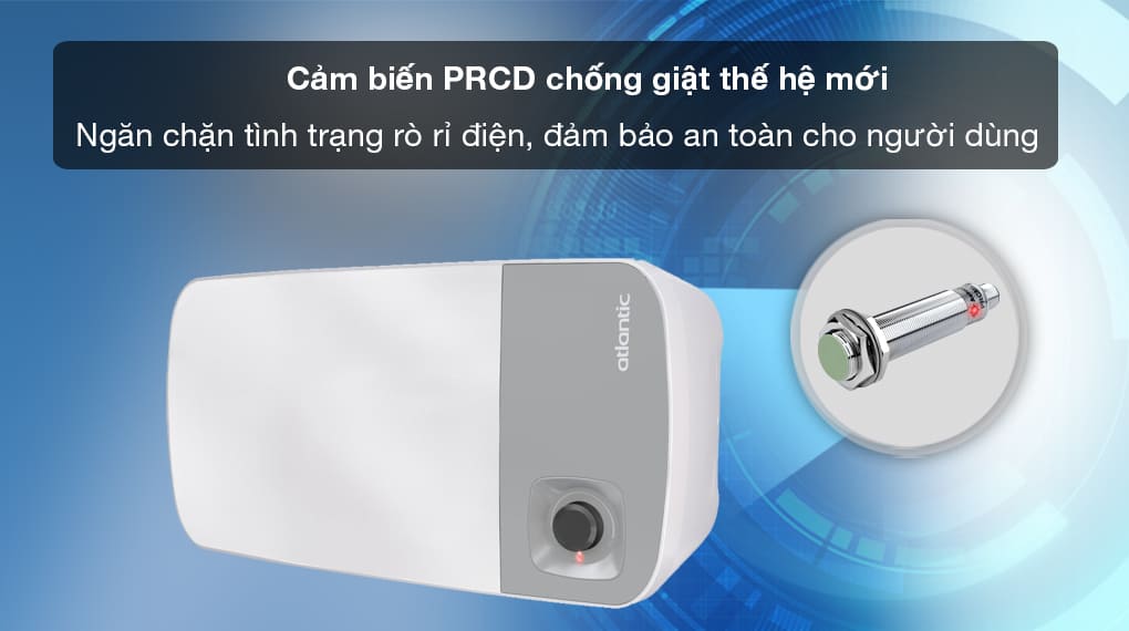 Bình nóng lạnh gián tiếp Atlantic cảm biến chống giật
