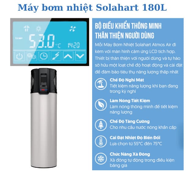 Bộ điều khiển thông minh máy bơm nhiệt solahart