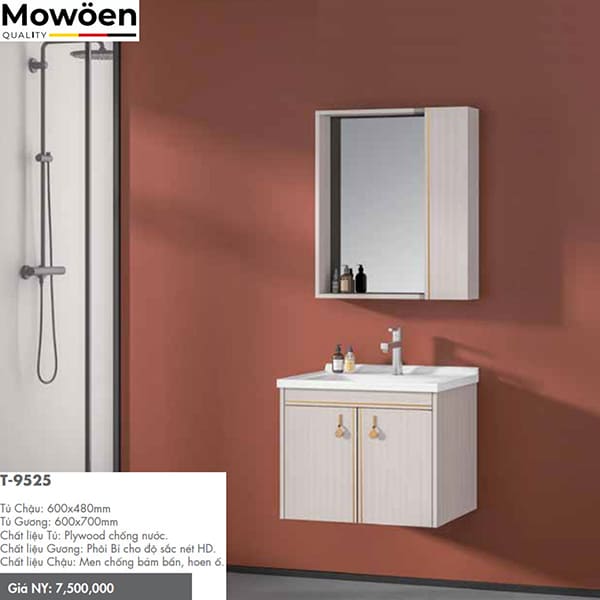 Bộ tủ chậu cao cấp Mowoen T-9525