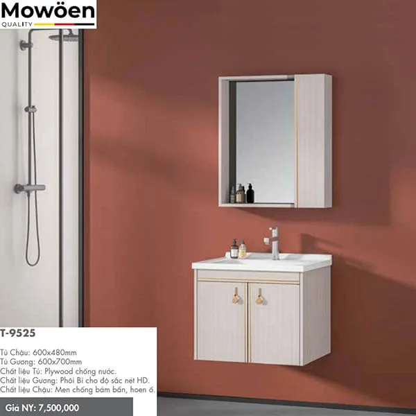 Bộ tủ chậu cao cấp Mowoen T-9525