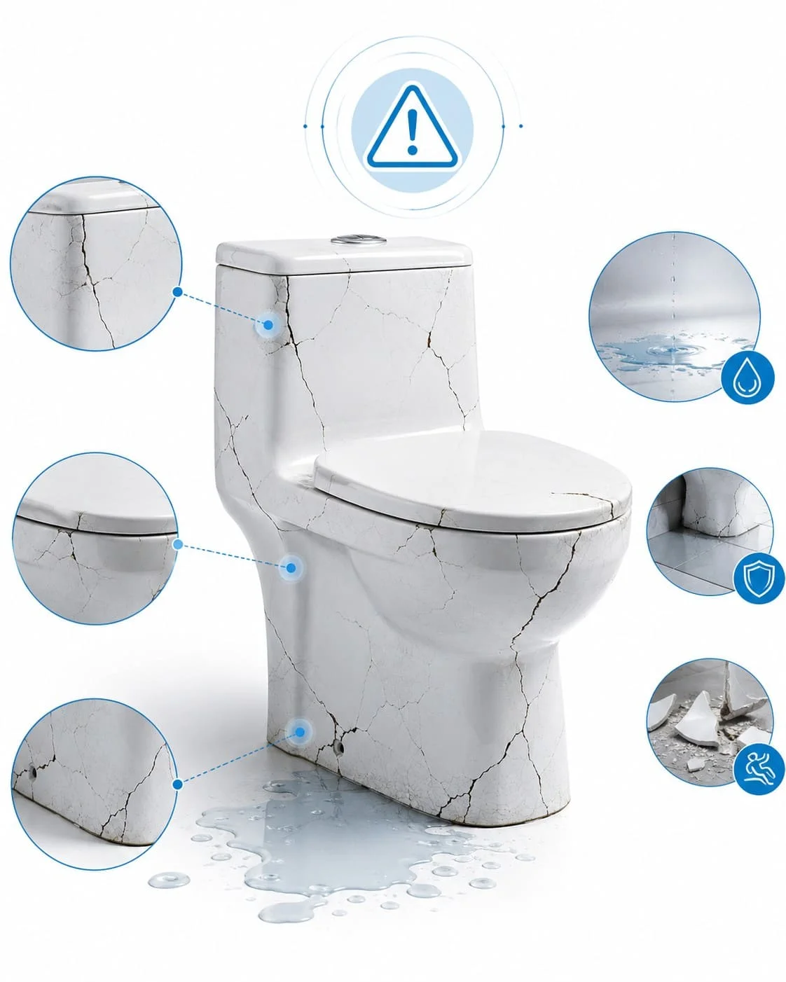 Bồn cầu bị nứt, rạn sứ
