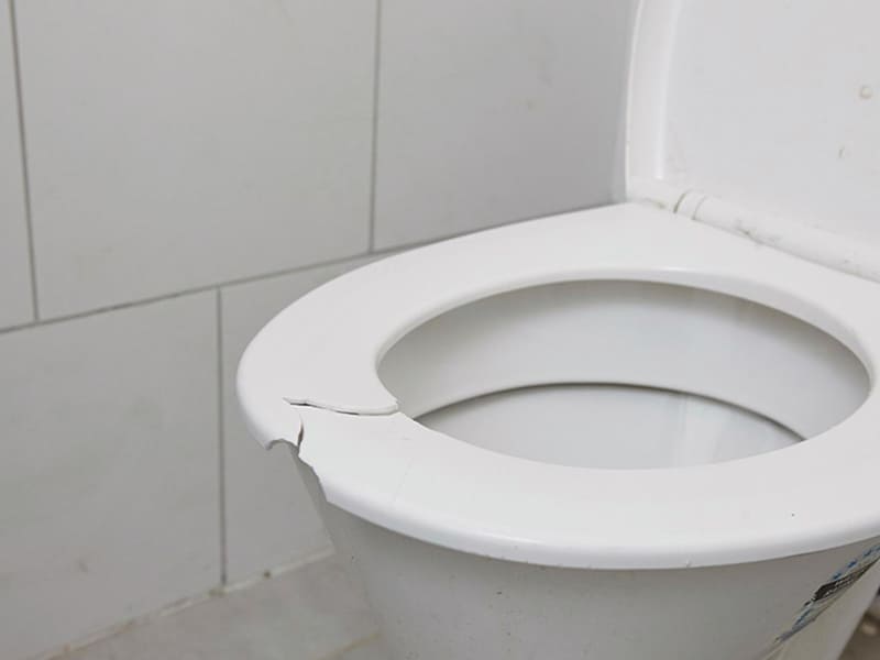 Bồn cầu bị rạn nứt 