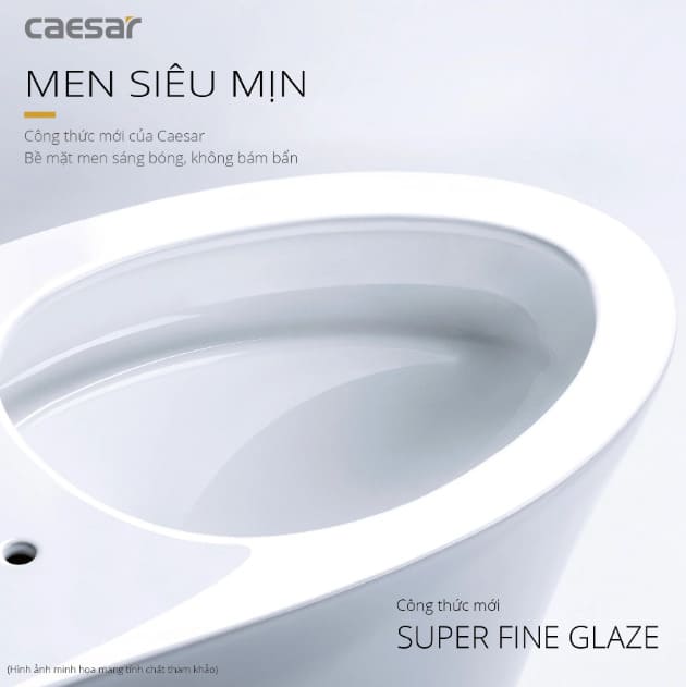 Bồn cầu 1 khối Caesar men siêu mịn