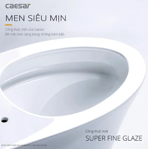 Bồn cầu 1 khối Caesar men siêu mịn
