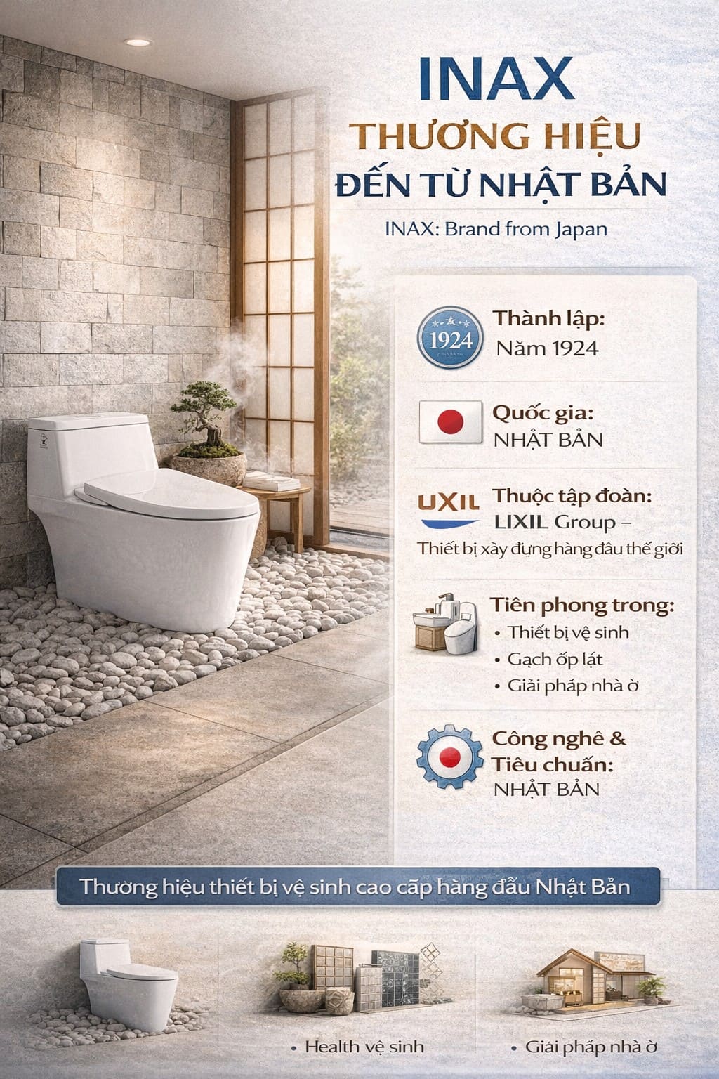 Bồn cầu Inax của nước nào?