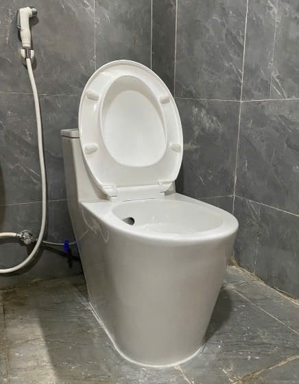 Bồn cầu Viglacera V823 men sứ Nano Titan sáng bóng, dễ vệ sinh