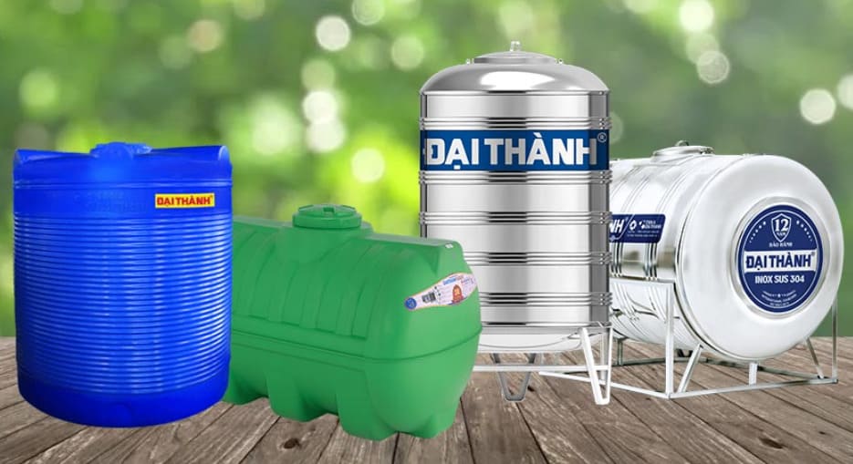 Bồn nước inox và bồn nhựa 