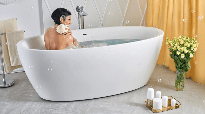 Bồn tắm có chân yếm giúp thư gian tuyệt đối