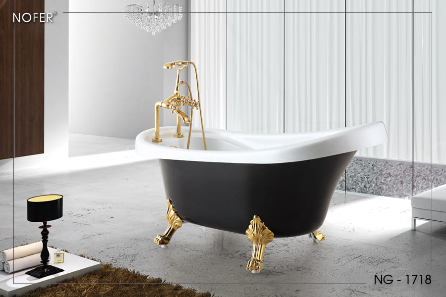 Bồn tắm Nofer NG-1718P màu đen