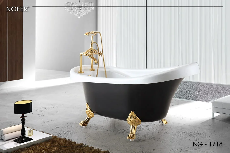 Bồn tắm Nofer NG-1718P màu đen
