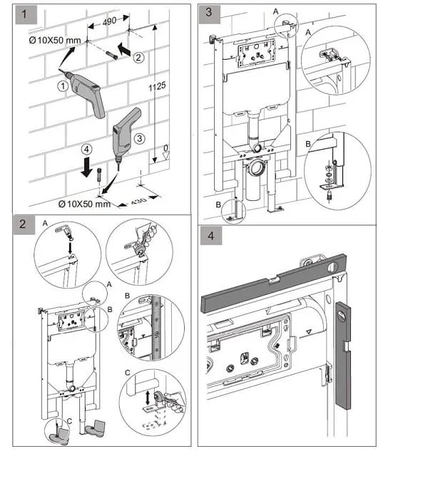 Cách lắp giá đỡ vào tường 
