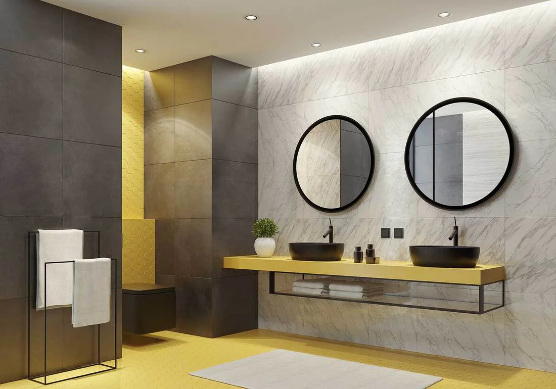 Cách phối hợp vời Lavabo đen với nội thất