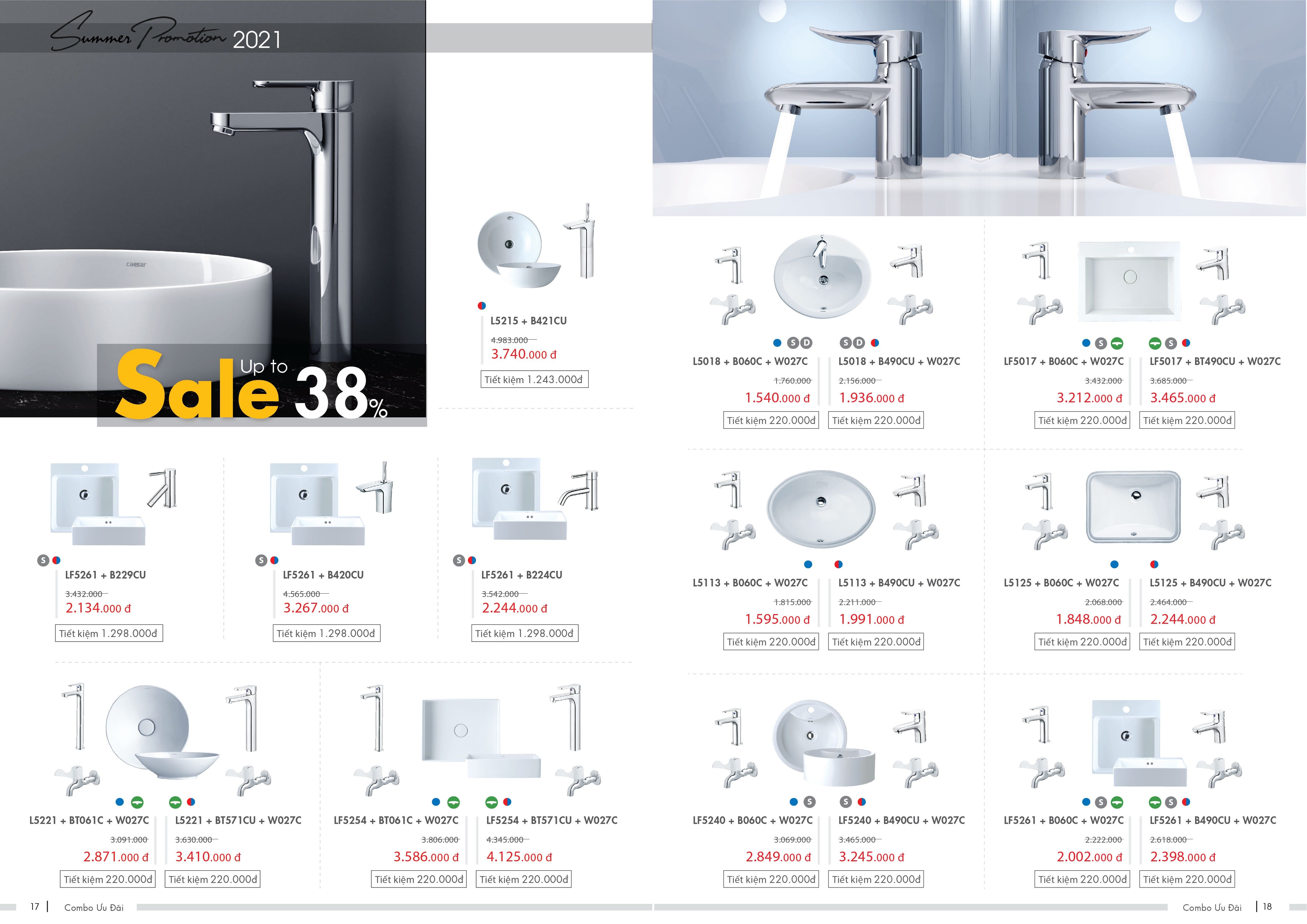 Caesar khuyến mại mùa hè lên đến 38%