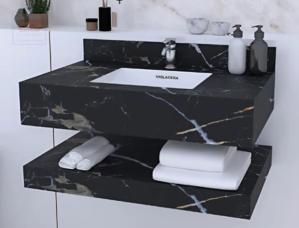 chậu đá thiết kế hai tầng giúp tăng không gian sử dụng