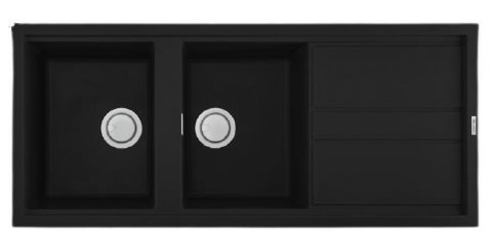 Chậu Rửa Chén Đá 2 hố 1 bàn Malloca NERO G 50040