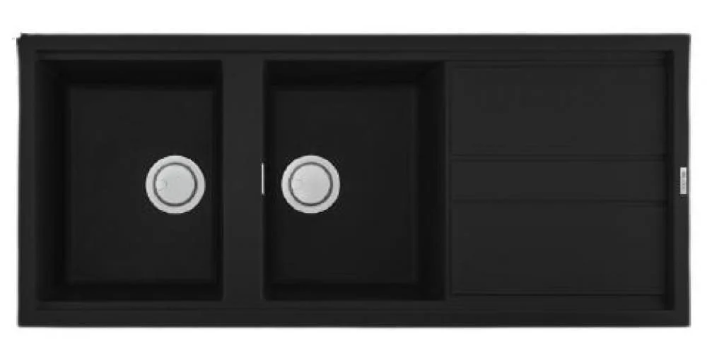 Chậu Rửa Chén Đá 2 hố 1 bàn Malloca NERO G 50040