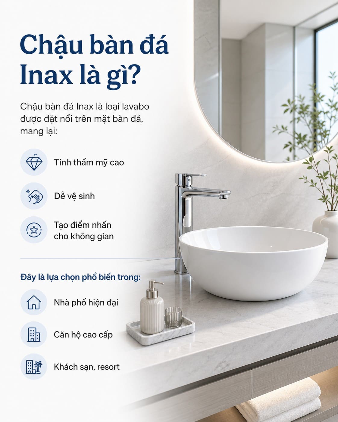 Chậu bàn đá Inax là gì?