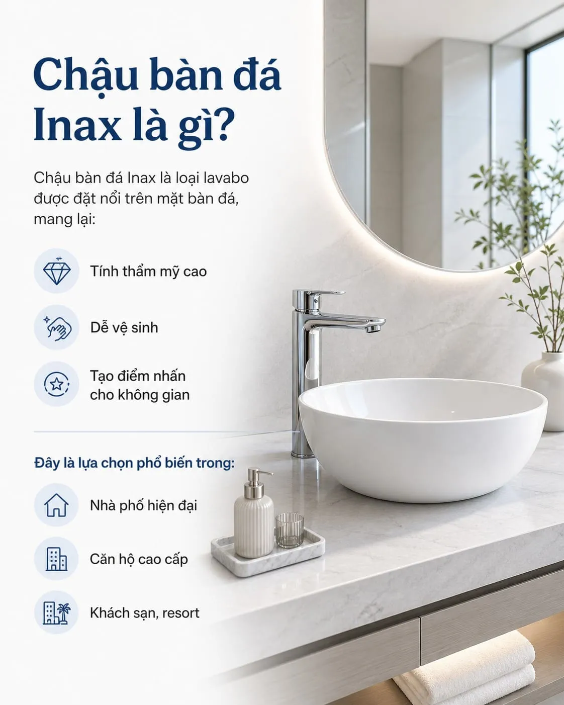 Chậu bàn đá Inax là gì?