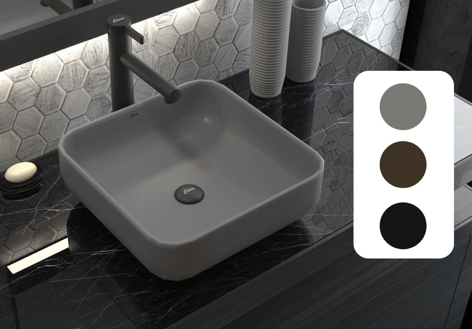 Chậu lavabo công nghệ men cao cấp