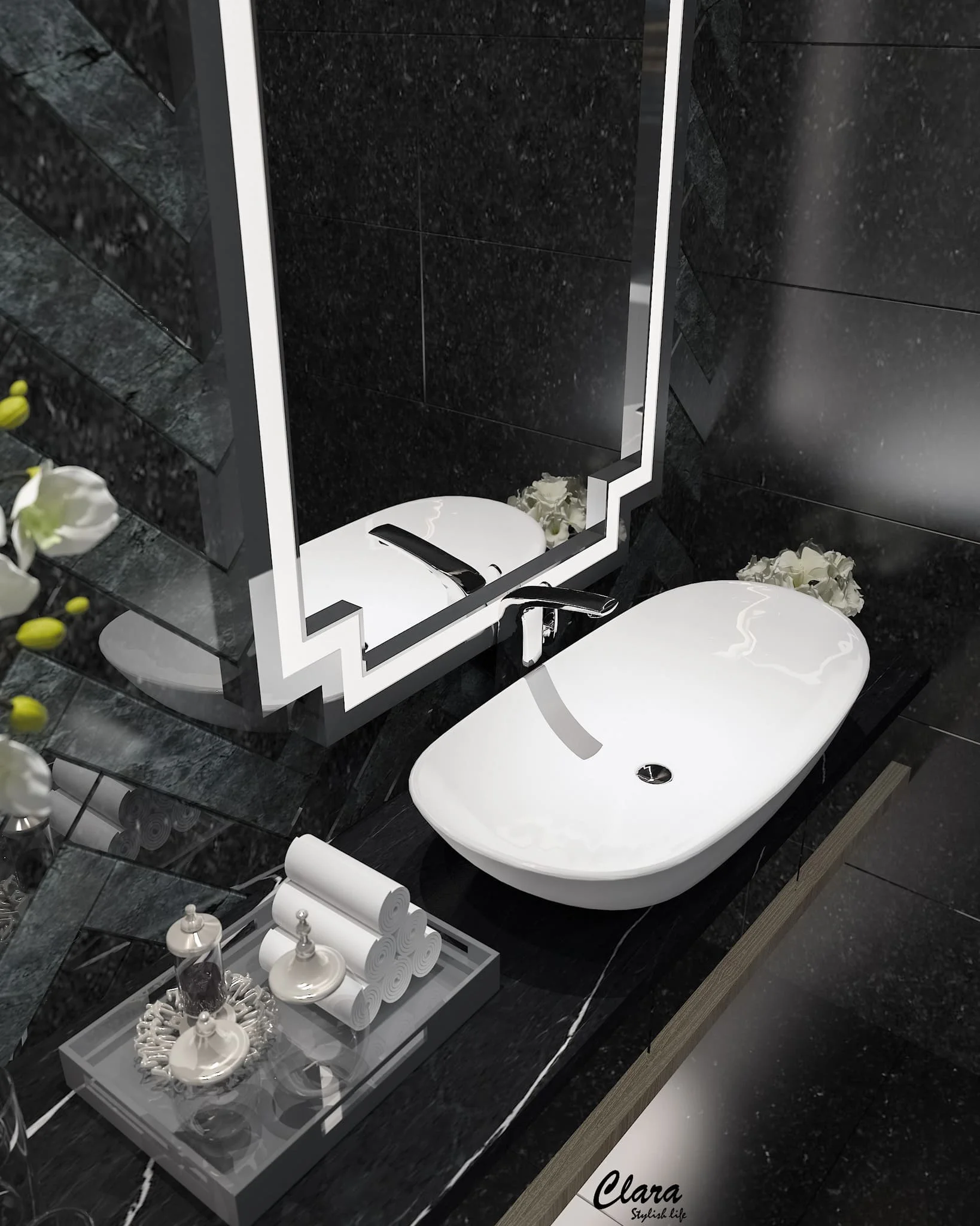 Chậu lavabo Clara dễ dàng lắp đăt