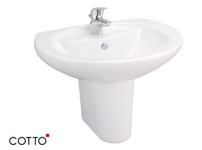 Chậu Rửa Lavabo COTTO C0107/C4201 Chân Ngắn