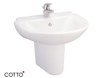 Chậu rửa Lavabo COTTO C0237/C4201 chân ngắn