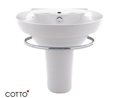Chậu rửa Lavabo COTTO C0237/C4201 chân ngắn