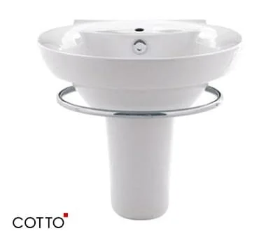 Chậu rửa Lavabo COTTO C0237/C4201 chân ngắn