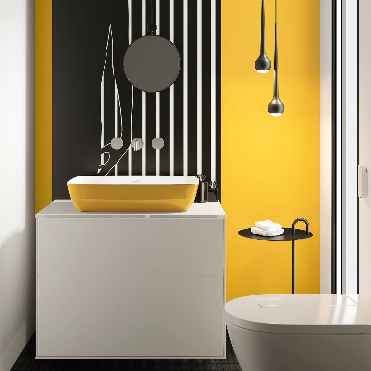 Chậu lavabo đặt bàn màu vàng Villeroy-boch