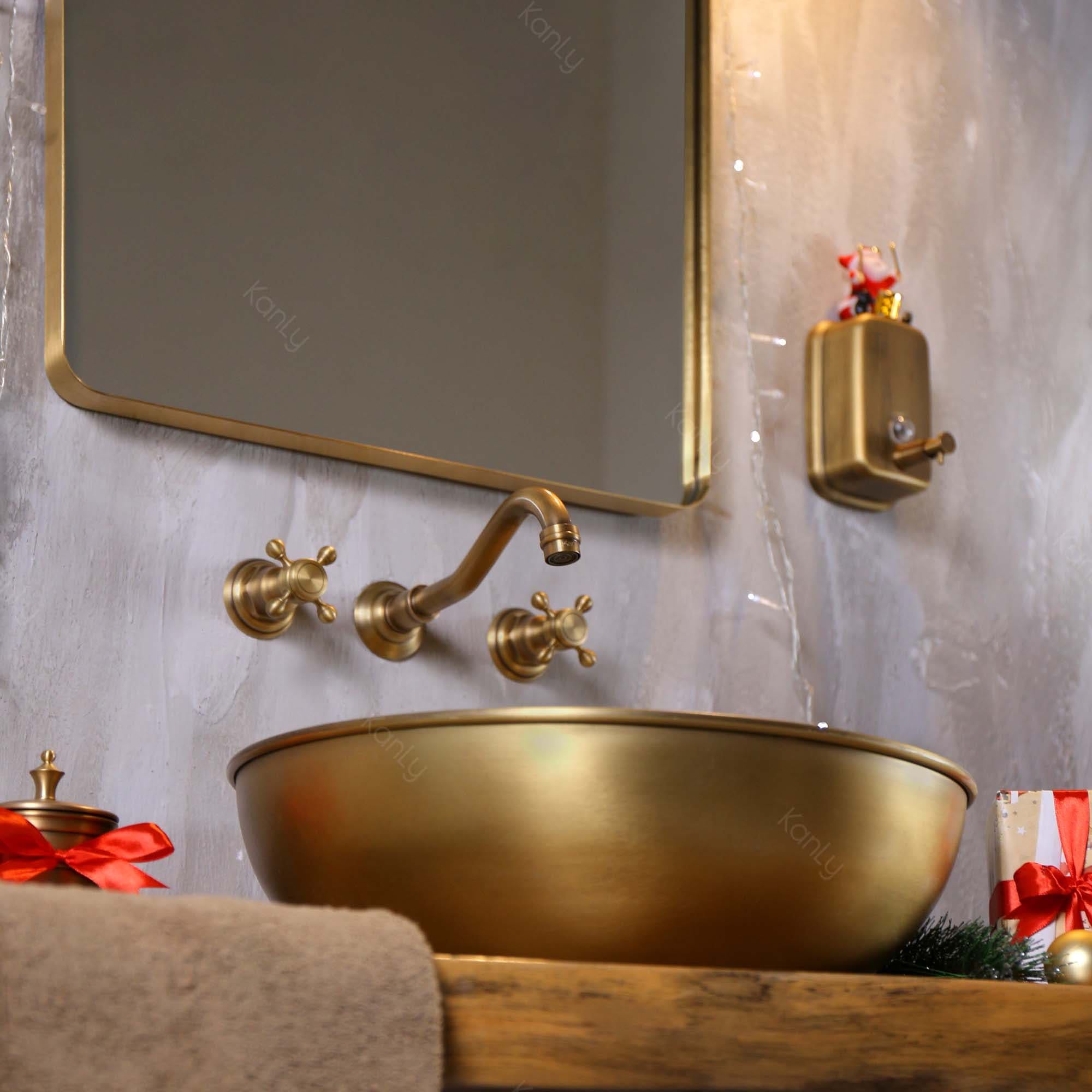 Chậu Lavabo đồng Kanly phong cách cổ điển