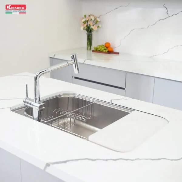 Chậu rửa bát chất lượng tạo ra không gian bếp sang trọng