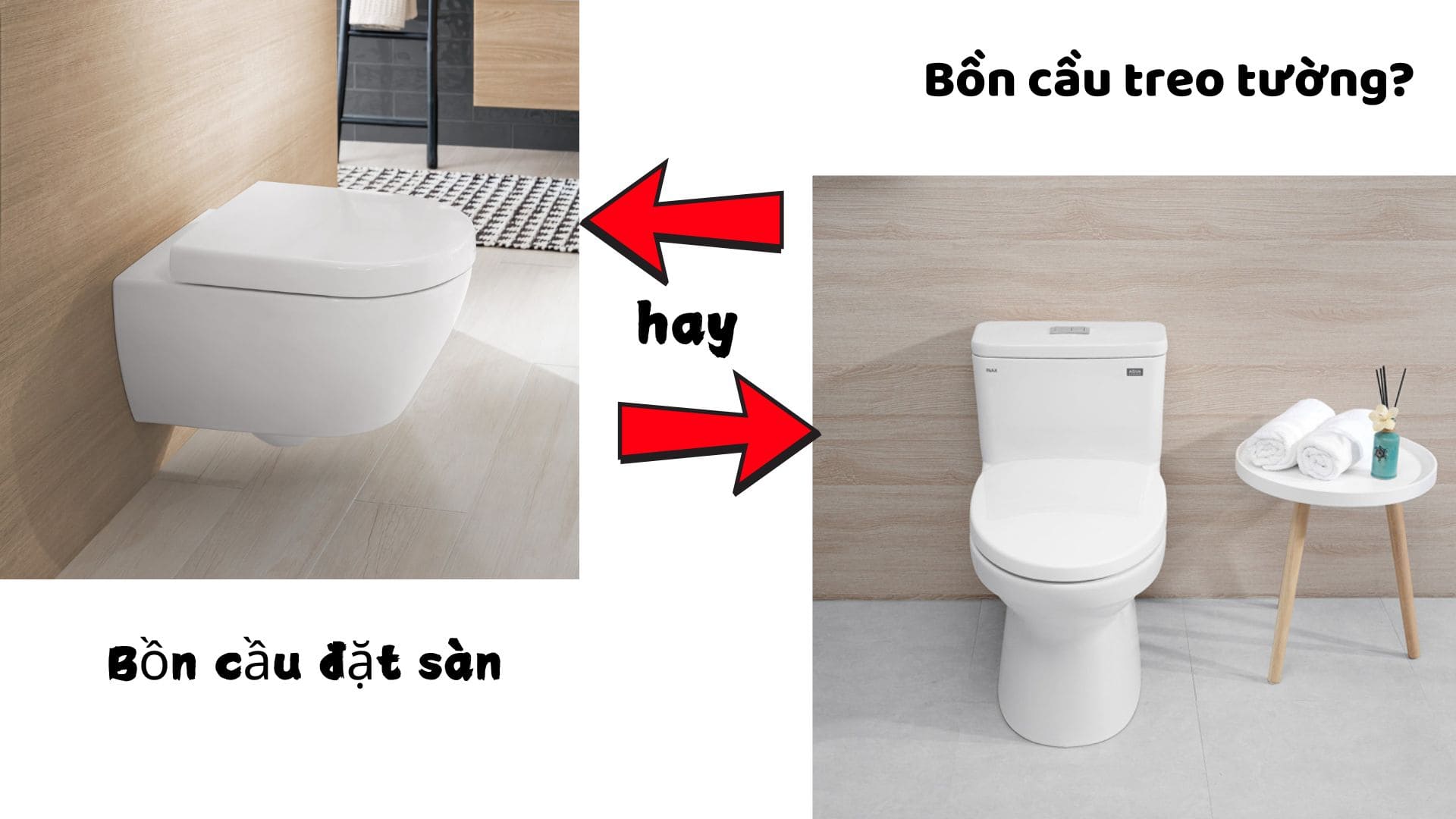 Chọn bồn cầu đặt sàn hay bồn cầu treo tường