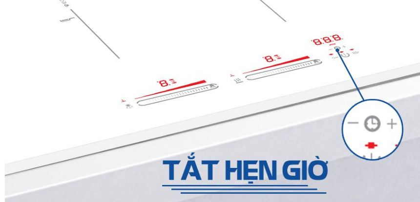 Chức năng hẹn giờ trên bếp từ Canzy