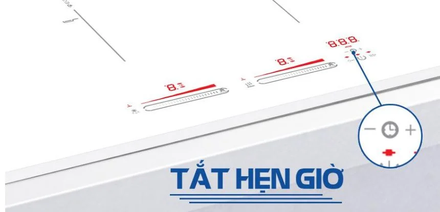 Chức năng hẹn giờ trên bếp từ Canzy