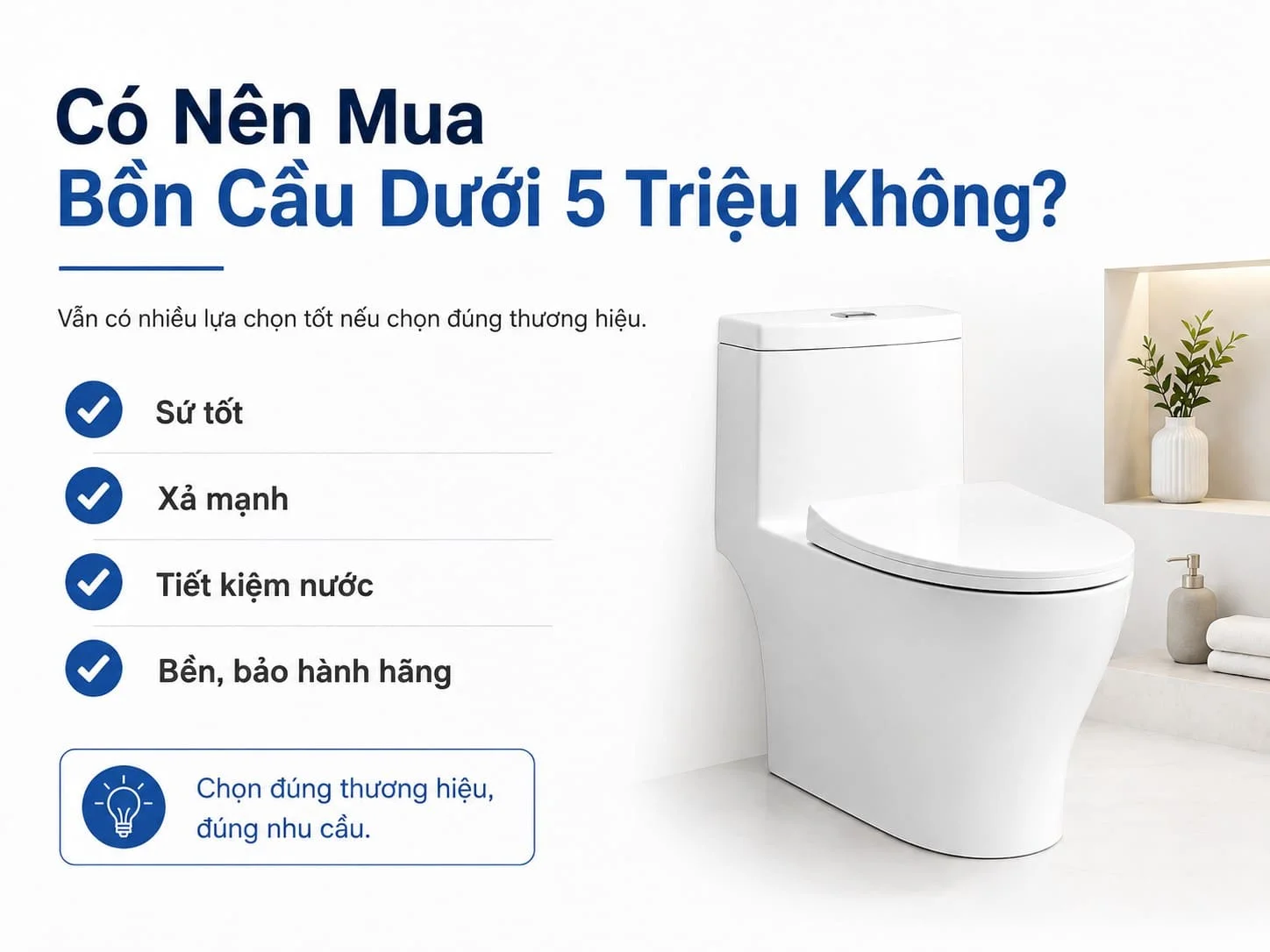 Có nên mua bồn cầu dưới 5 triệu không?