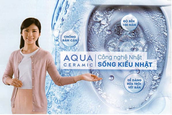 Công nghệ Aqua Ceramic ứng dụng bồn cầu Inax 