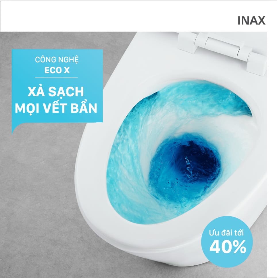 Công nghệ xả rửa Eco-X – Tiết kiệm nước, hiệu quả vượt trội