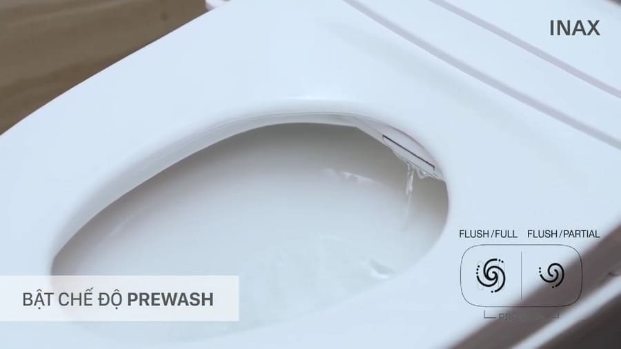 công nghệ thông minh trên bồn cầu điện tử INAX