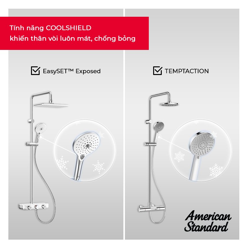 Công nghệ tiên tiến tích hợp trong sen tắm American Standard