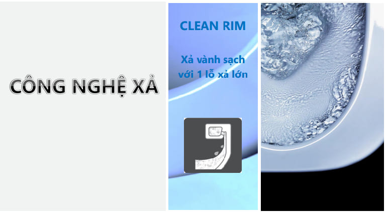 Công nghệ xả clean rim Inax 