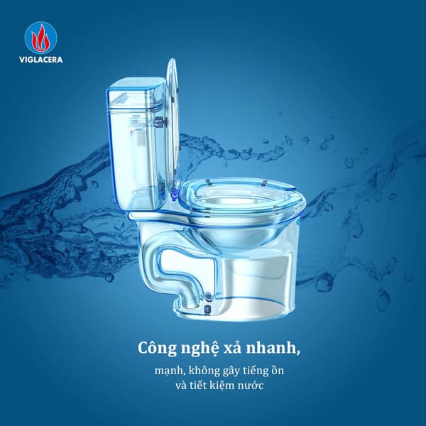 Công nghệ xả đẩy hút bồn cầu 