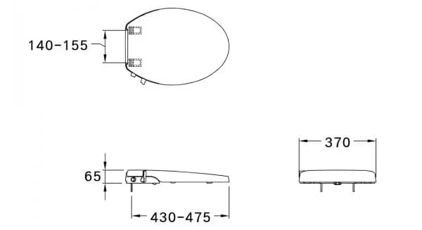 bản vẽ kỹ thuật Nắp rửa cơ COTTO CVN92201