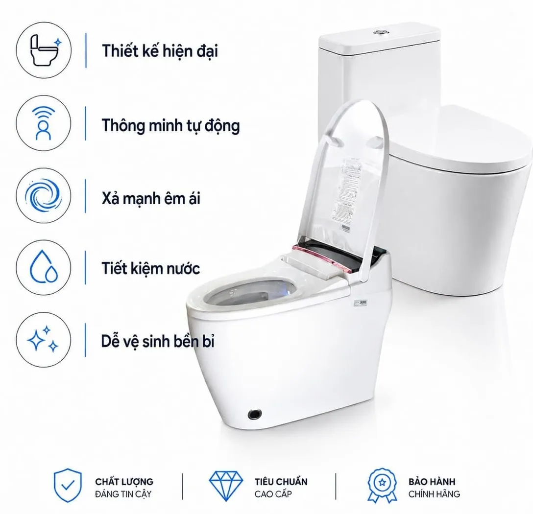 Điểm nổi bật của bồn cầu Hiwim