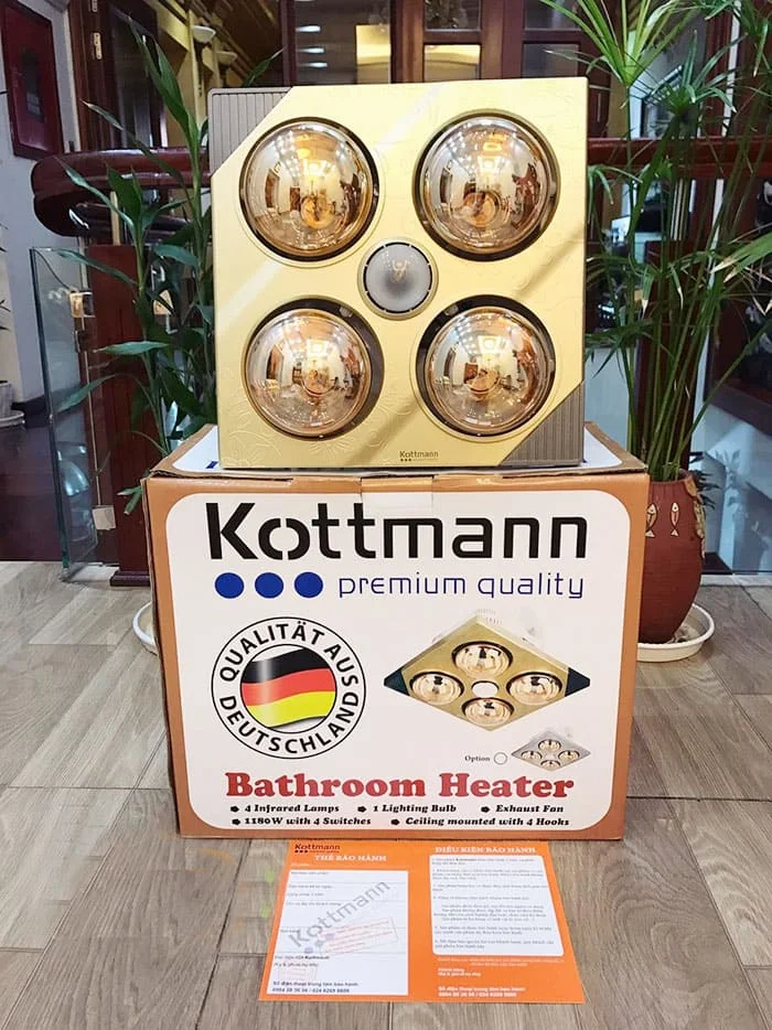 Đèn Sưởi Kottmann K4BT 4 Bóng Âm Trần